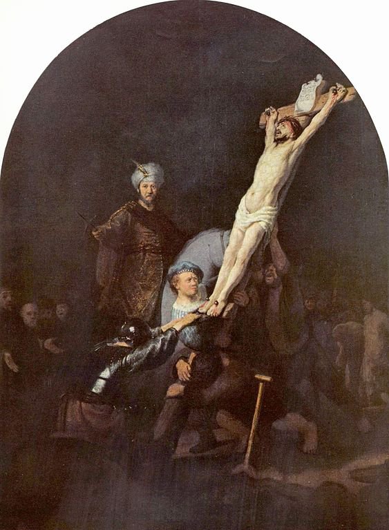 The Raising of the Cross - Rembrandt
