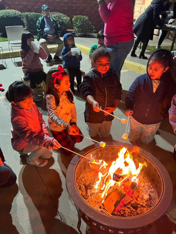 Kids toasting marshmallows